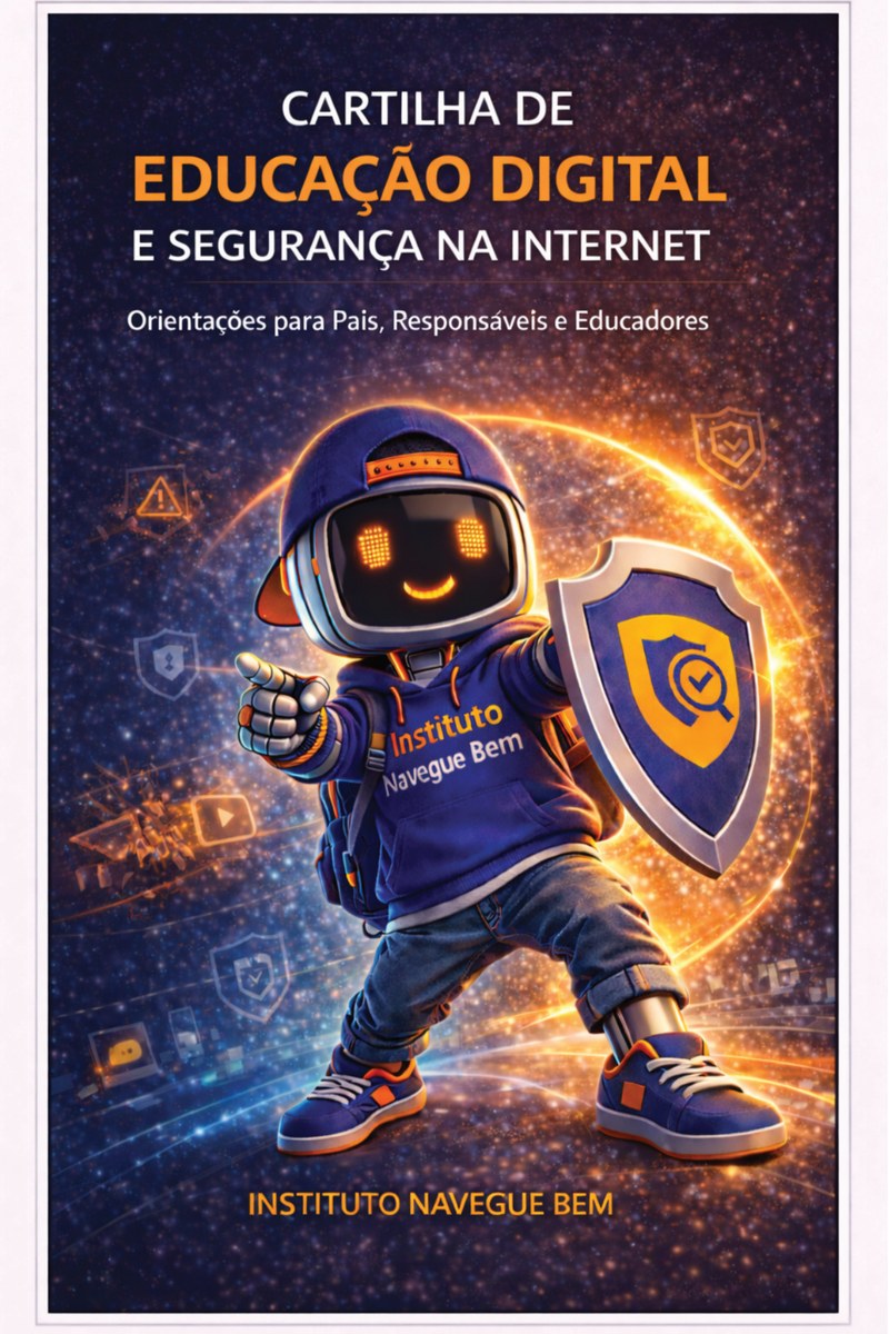 Capa de Cartilha de Educação Digital e Segurança na Internet